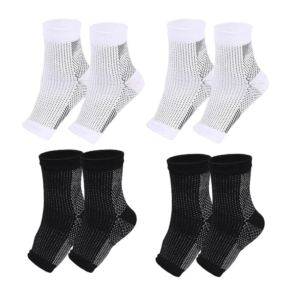 4 Pairs White black