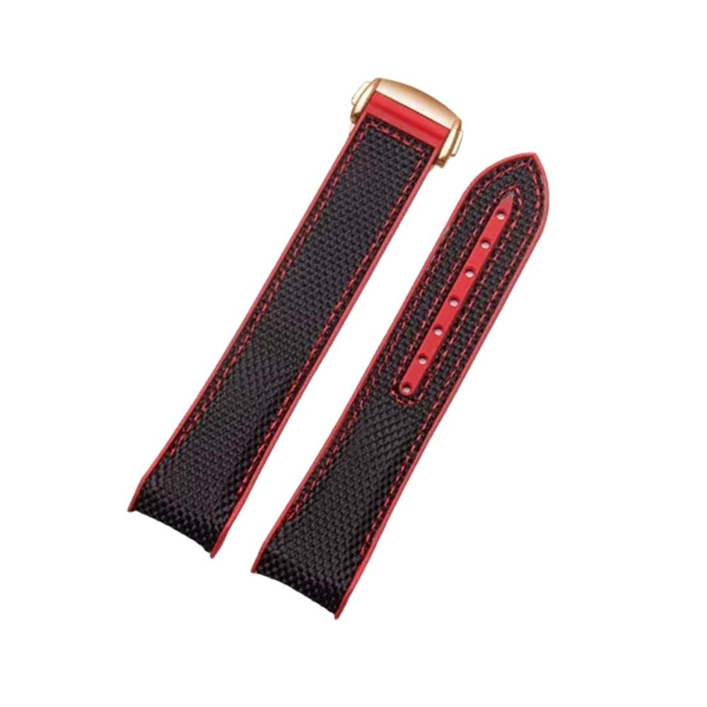 Black With Red-rosegold Buckle