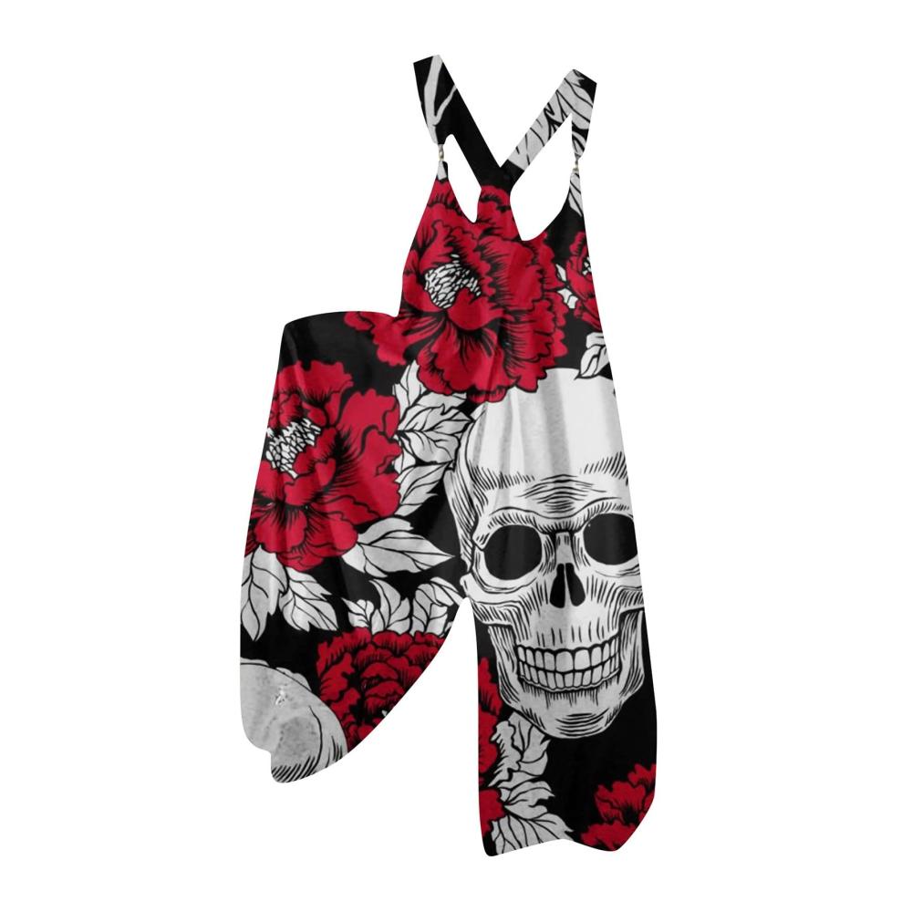 01-rot Jumpsuit Damen Sommer