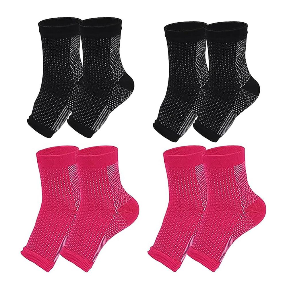 4 Pairs Black pink