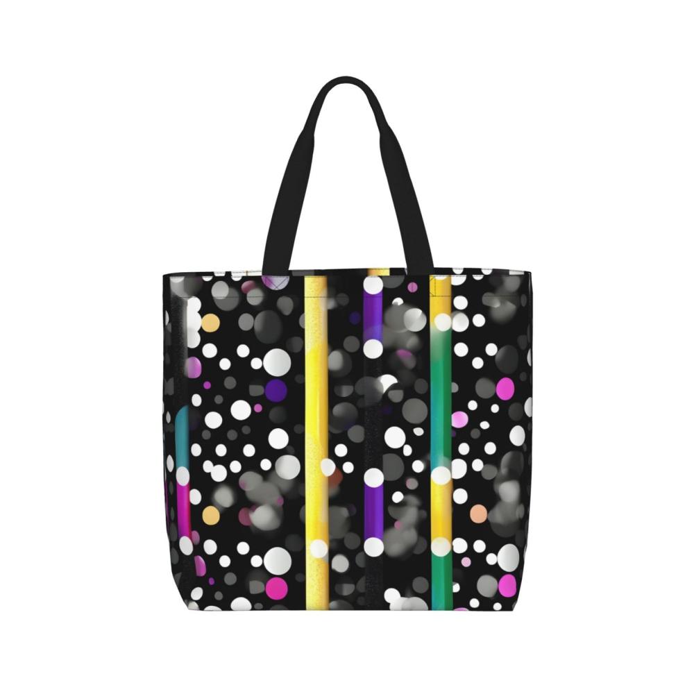 Glitzer Regenbogen Polka Dot Streifen Schwarz