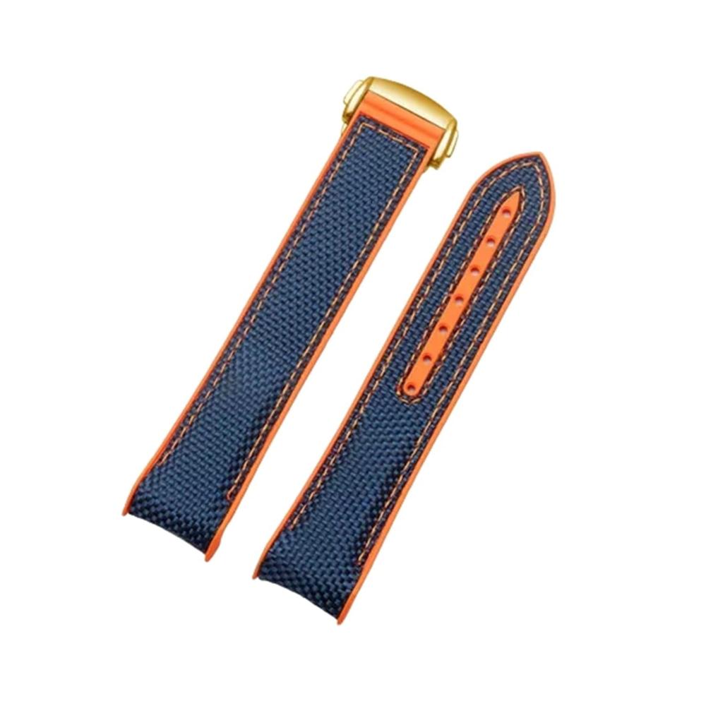 Blue with Orange-Gold Buckle