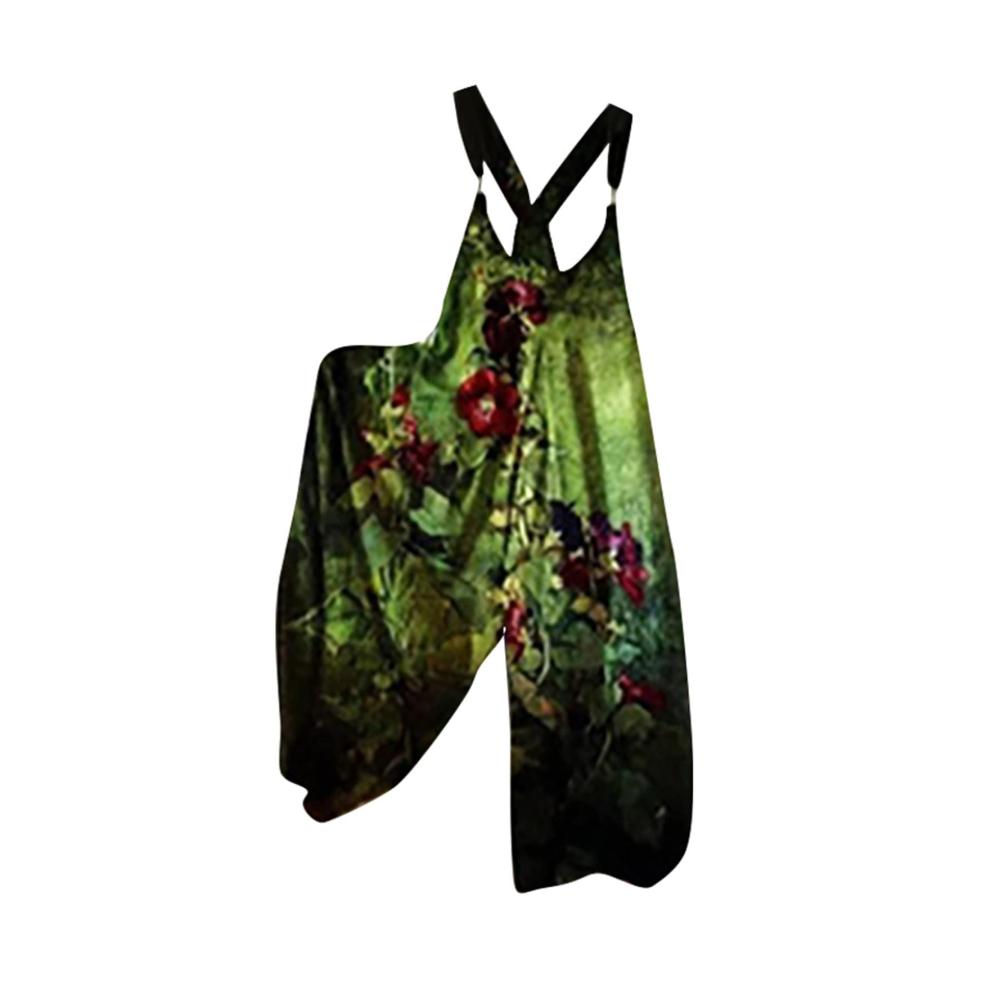 04-grün Jumpsuit Damen Sommer