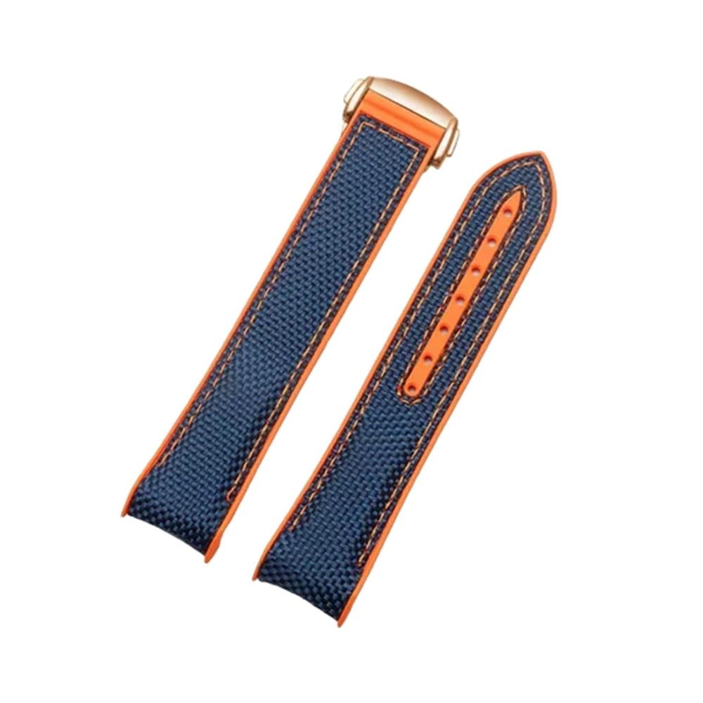 Blue With Orange-rosegold Buckle
