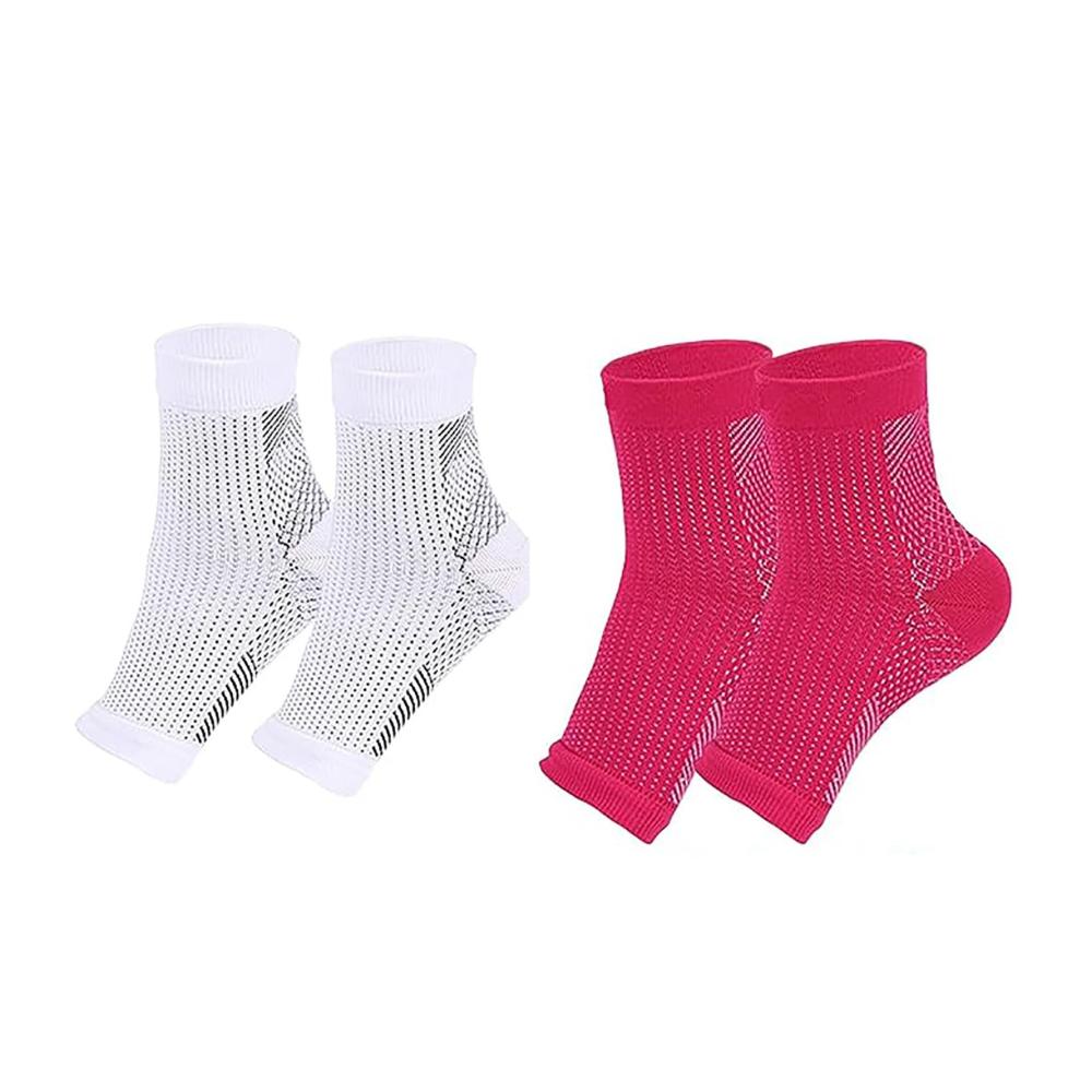 2 Pairs White pink