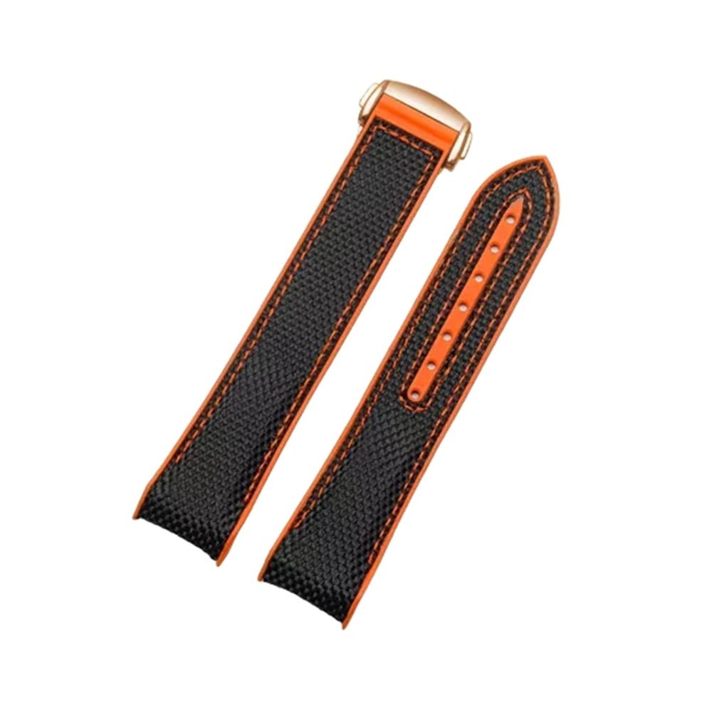 Black With Orange-rosegold Buckle